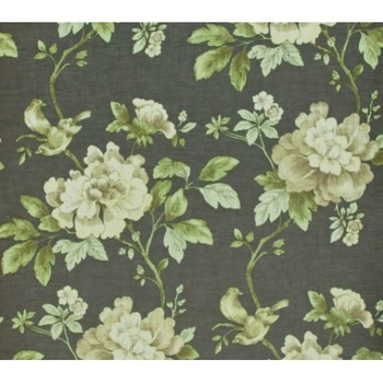 Tapet floral Grandeco POB-012-04-0 hartie semilavabil 0.53m x 10m verde/gri Tapet floral Grandeco POB-012-04-0 hartie semilavabil 0.53m x 10m verde/gri