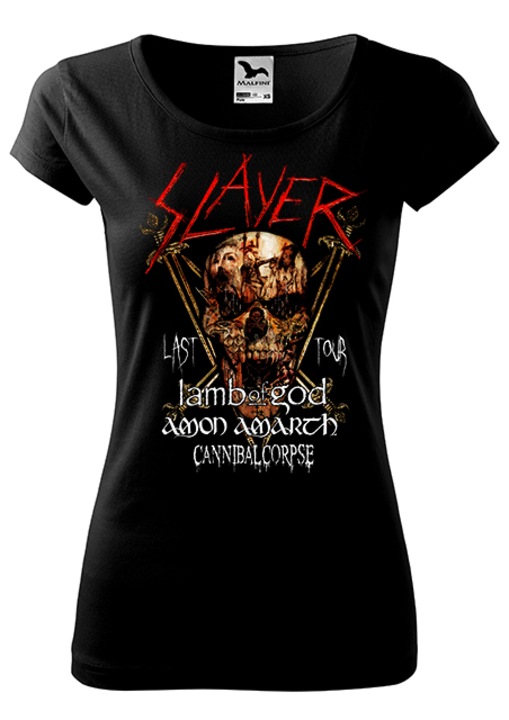 Тениска с къс ръкав, K-off, черна, Slayer, XL