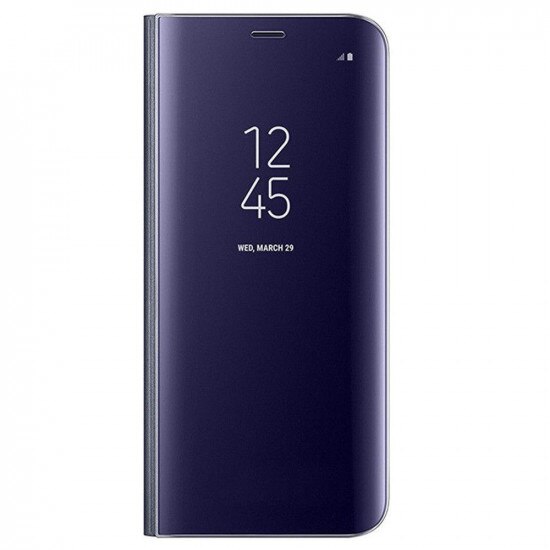 Husa Fusion Samsung Galaxy S8 Flip Cover Oglinda Albastru