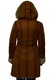 Haina blana naturala dama, din piele naturala, marca Viva, 080-16-19-141, coniac, 3XL