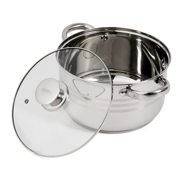 Oala cu capac Cooking by Heinner Myra, inox, inductie, 22 x 12.5 cm, 4.5 L Oala cu capac Cooking by Heinner Myra, inox, inductie, 22 x 12.5 cm, 4.5 L