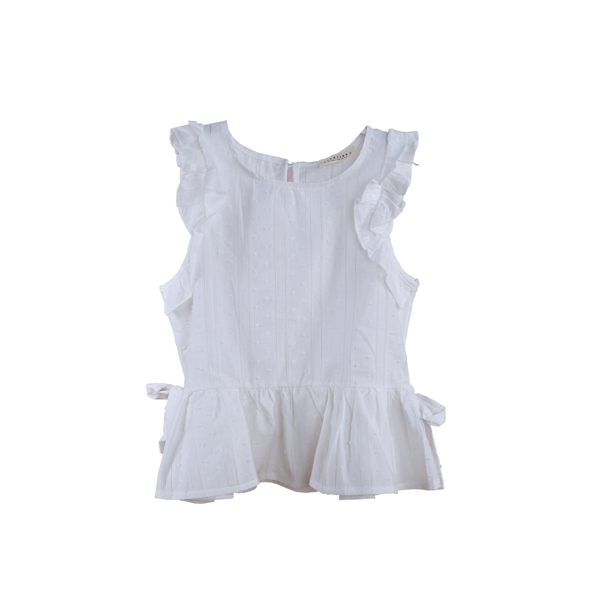 Bluza pentru fete, din bumbac, alba, 7 ani