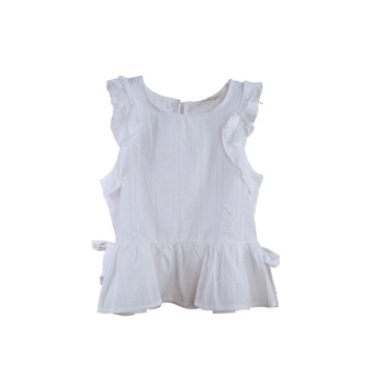 Bluza pentru fete, din bumbac, alba, 7 ani Bluza pentru fete, din bumbac, alba, 7 ani