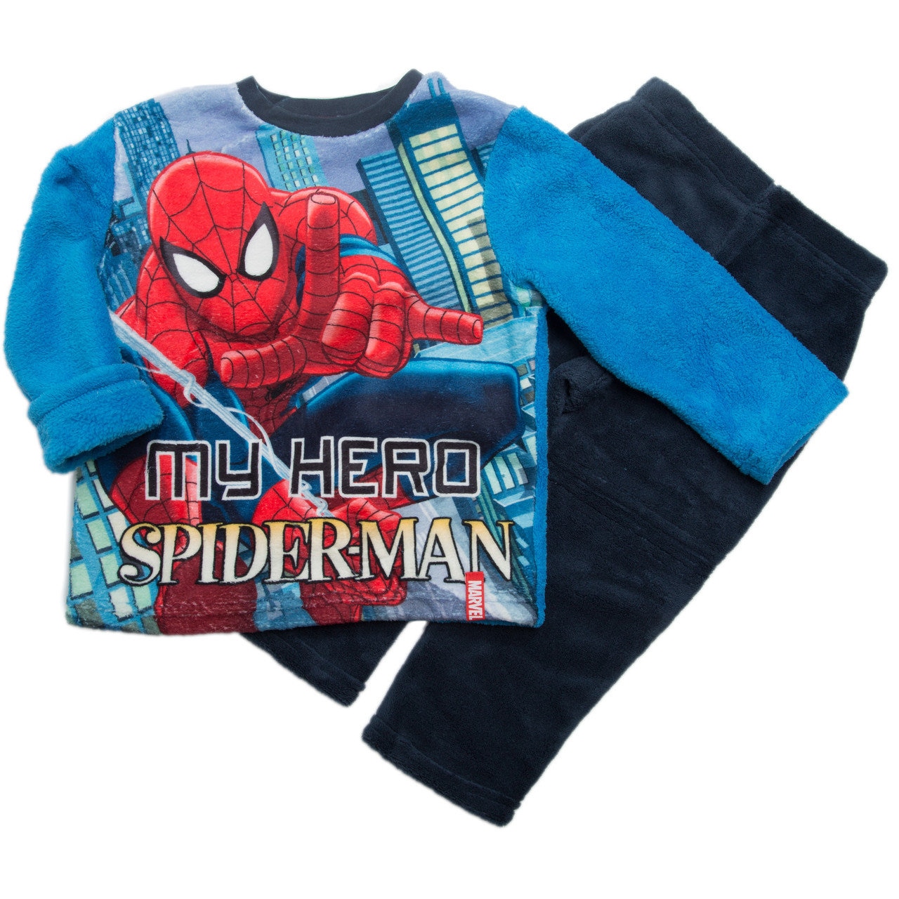 عيد الشكر الألومنيوم نشوة  Pijama cocolino Spiderman bleu, 8 ani, 128 cm - eMAG.ro