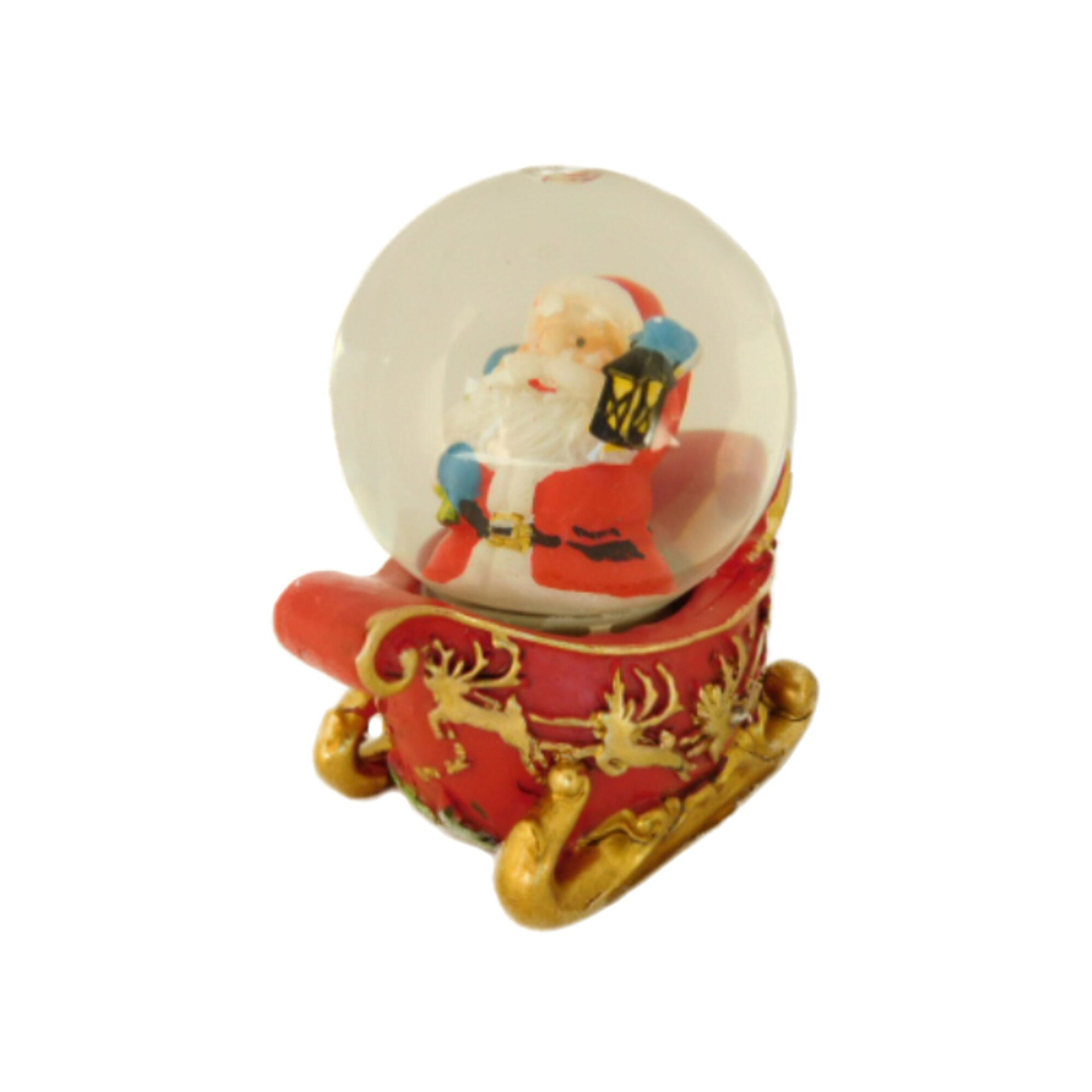 Glob cu zapada - Design Mos Craciun pe sanie - 4 cm