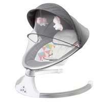 Leagan Electric Multifunctional Bebelusi cu Acoperis rabatabil si Plasa protectie, conexiune Bluetooth, telecomanda, Jucarii si Melodii, CLD Care Love Devotion