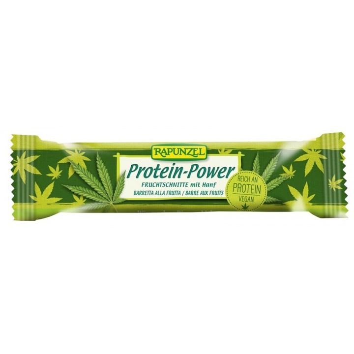 Baton proteic din fructe cu canepa bio, 30g, Rapunzel