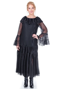 Rochie tull negru Liza Panait R-2018E Rochie tull negru Liza Panait R-2018E