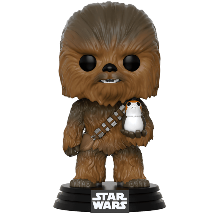 Figurina Funko POP! Star Wars, The Last Jedi - Chewbacca & Porg (Bobble-Head)