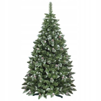 Brad de Craciun Artificial Verde cu Varfuri Albe 120 cm Brad de Craciun Artificial Verde cu Varfuri Albe 120 cm