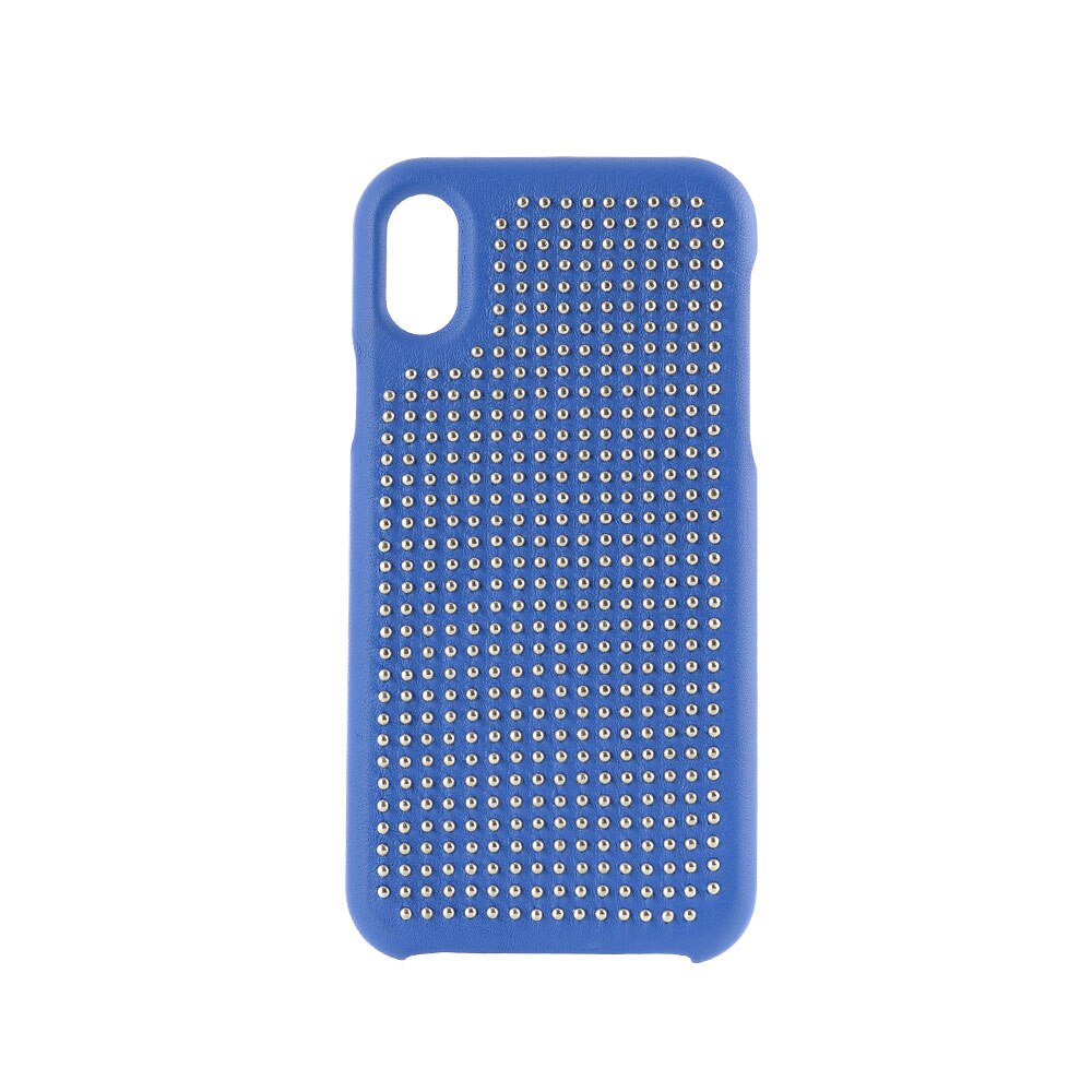 Husa protectie Bibilel pentru iPhone X, piele naturala, bumper, carcasa de protectie, Albastru, BBL1630