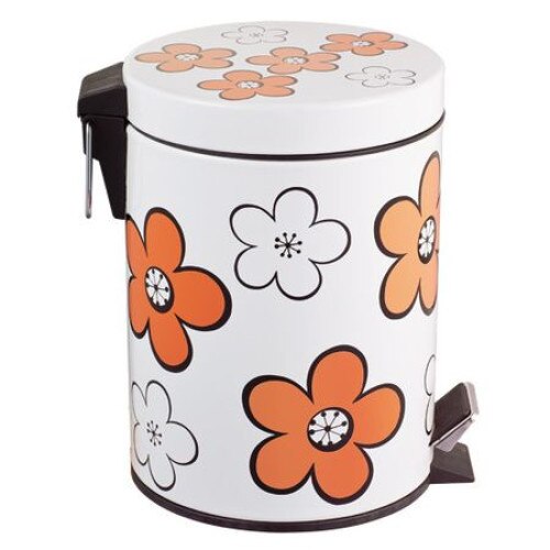 Cos gunoi cu pedala FLOWER 12L orange