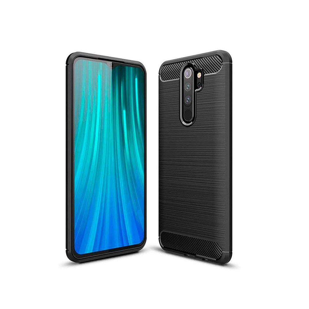 Husa din silicon Carbon, Pentru Xiaomi Redmi Note 8 Pro, Negru