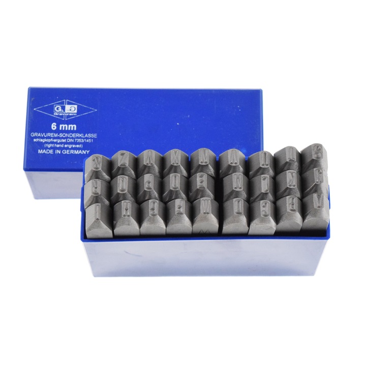 Set poansoane litere A-Z si &, 27 piese 6 mm SKL(dreapta)