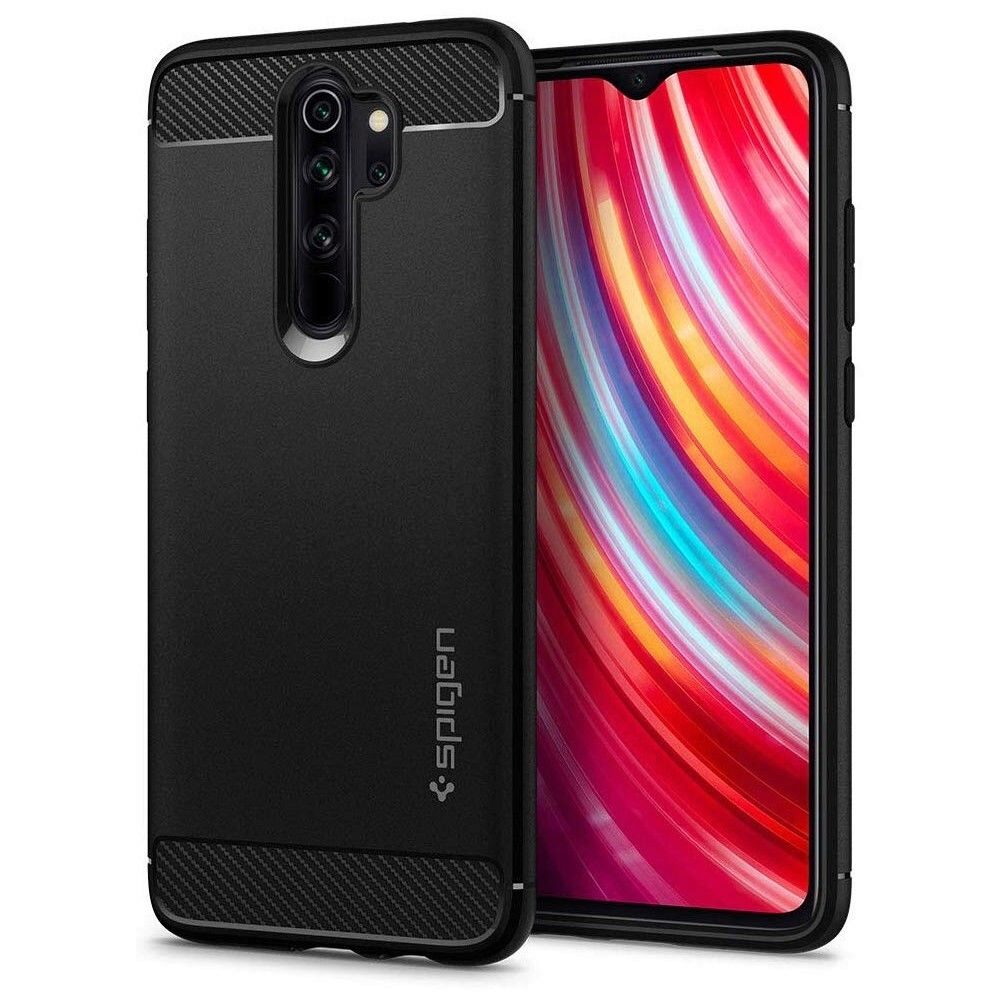 Husa Antisoc Spigen Rugged Armor pentru Xiaomi Redmi Note 8 Pro, Negru