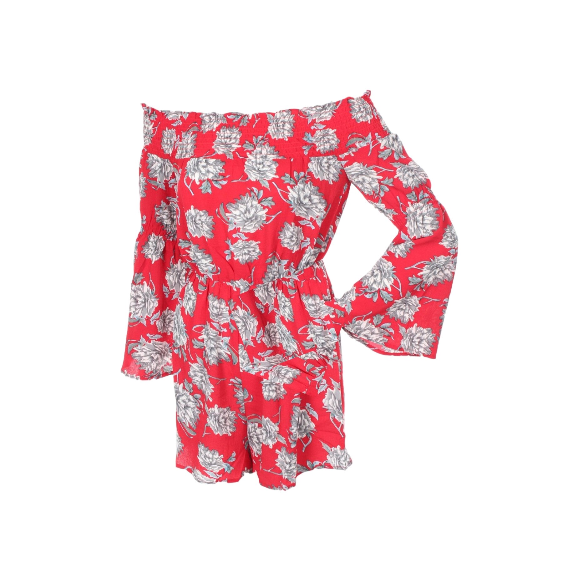 Salopeta de femei Influence , Rosu/ Gri , 42 EU