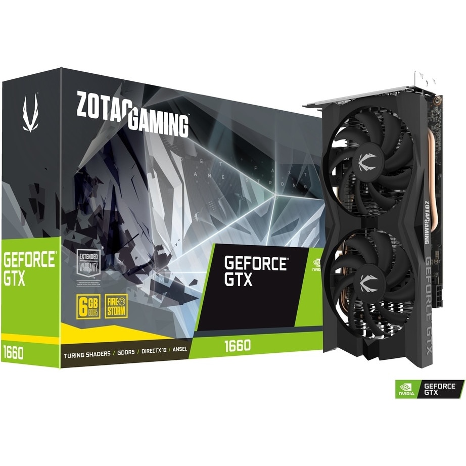 Placa video ZOTAC GeForce® GTX 1660, 6GB GDDR5, 192-bit - eMAG.ro