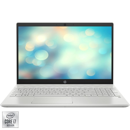 Laptop HP Pavilion 15-cs3004nq cu procesor Intel® Core™ i7-1065G7 pana la 3.90 GHz Ice Lake, 15.6", Full HD, IPS, 8GB, 512GB SSD, Nvidia GeForce MX250 4GB, Free DOS, Mineral Silver