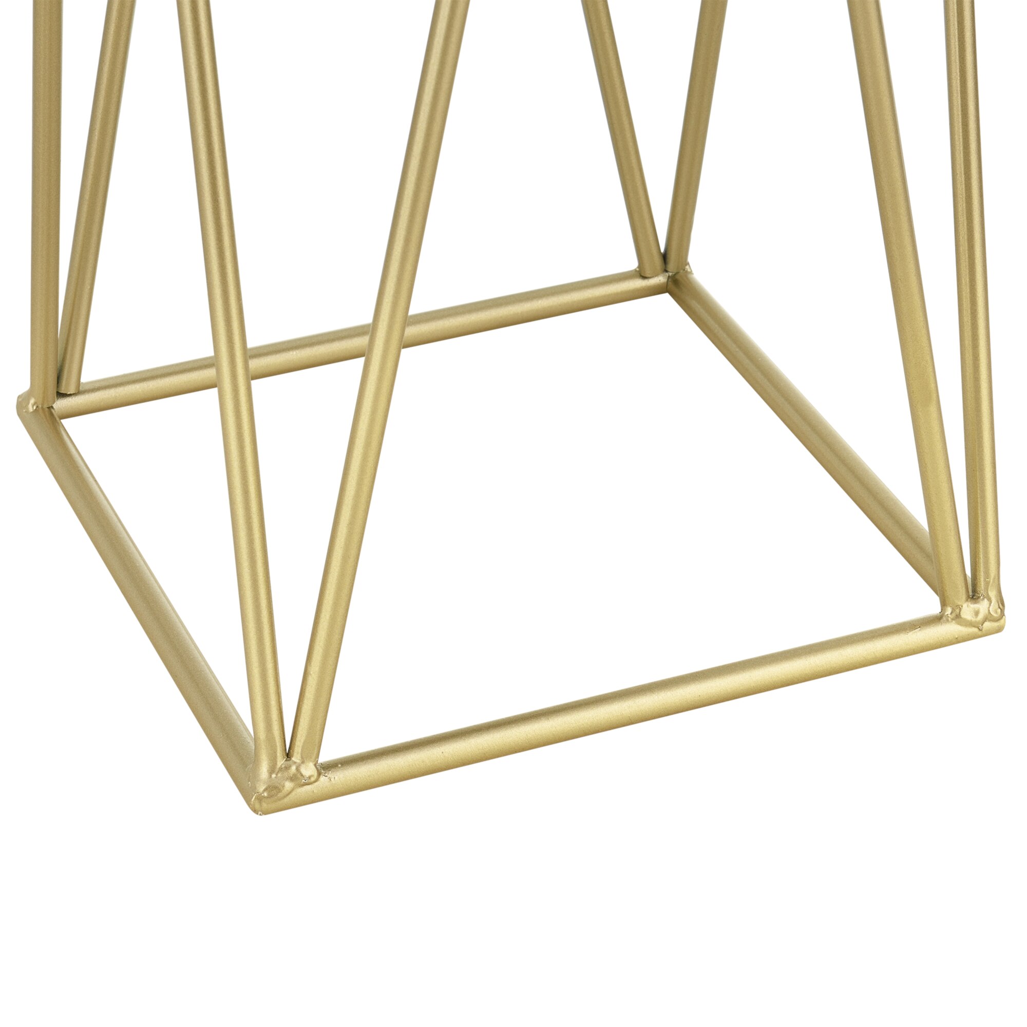 Suport plante Mara 2 bucati marimi diferite, en.casa, metal/ galben auriu