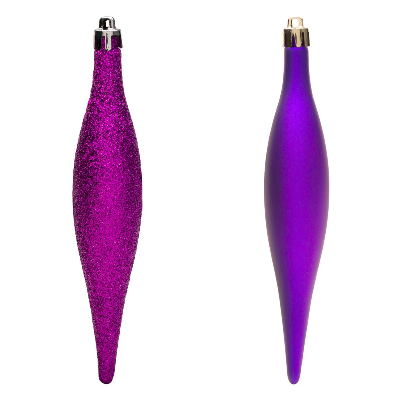 Set 5 globulete, Zola®, pentru bradut,in forma de lacrima, mov, 16 cm