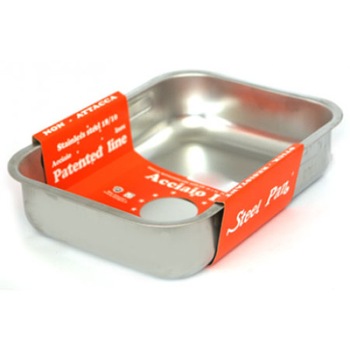 Tava inox dreptunghiulara pentru copt 30x22x7cm cu strat neaderent Tava inox dreptunghiulara pentru copt 30x22x7cm cu strat neaderent