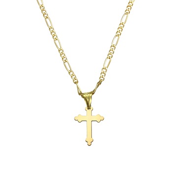 Lantisor Aur Galben 14K- dimensiune 45cm cu pandantiv cruce aur galben 14K- dimensiune 14mm, Criss&Co Jewelry Store Gold Collection Lantisor Aur Galben 14K- dimensiune 45cm cu pandantiv cruce aur galben 14K- dimensiune 14mm, Criss&Co Jewelry Store Gold Collection