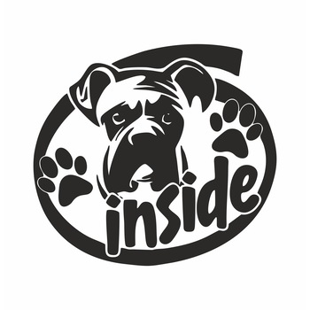 Sticker decorativ, Auto, Tuning, dog inside, PVC autocolant, Negru,18 x 16 cm Sticker decorativ, Auto, Tuning, dog inside, PVC autocolant, Negru,18 x 16 cm