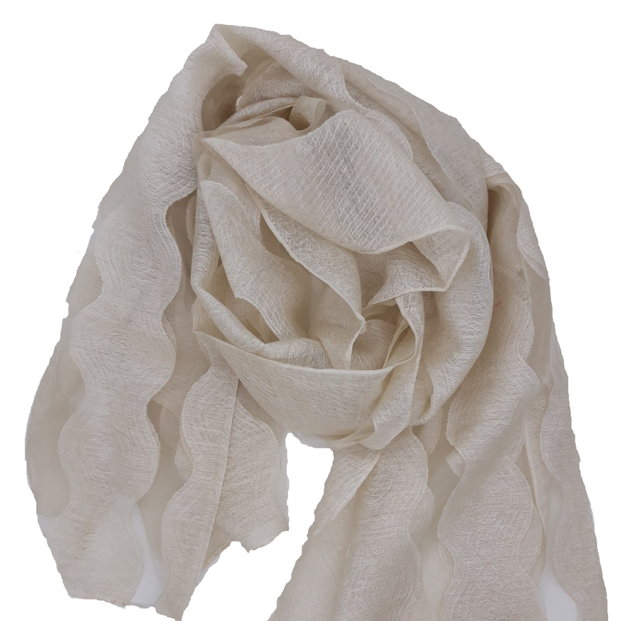 Esarfa Dama Bej, Dimensiuni: lungime 190 cm, latime 70 cm