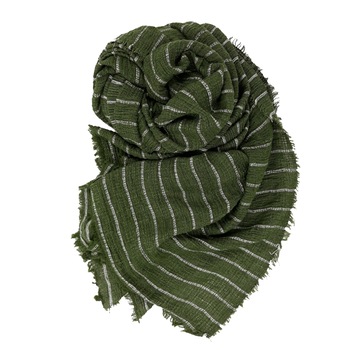 Esarfa dama, verde inchis, cu dungi, dimensiune 95/210 cm Esarfa dama, verde inchis, cu dungi, dimensiune 95/210 cm