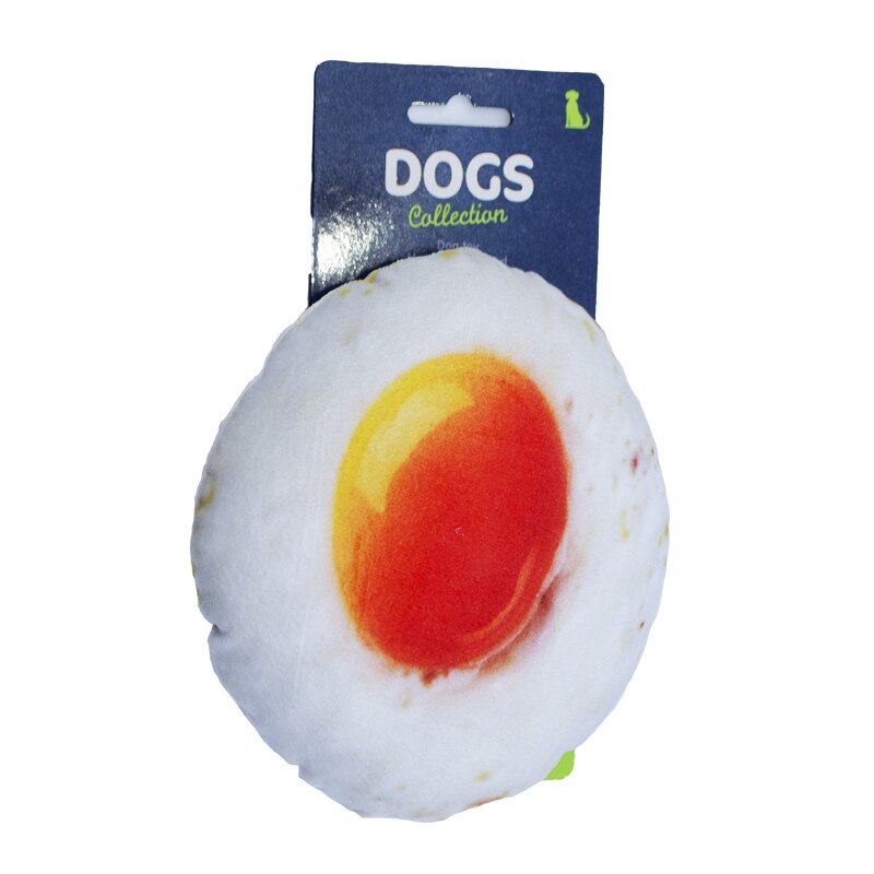 Jucarie textil pentru catei cu sunet model ou