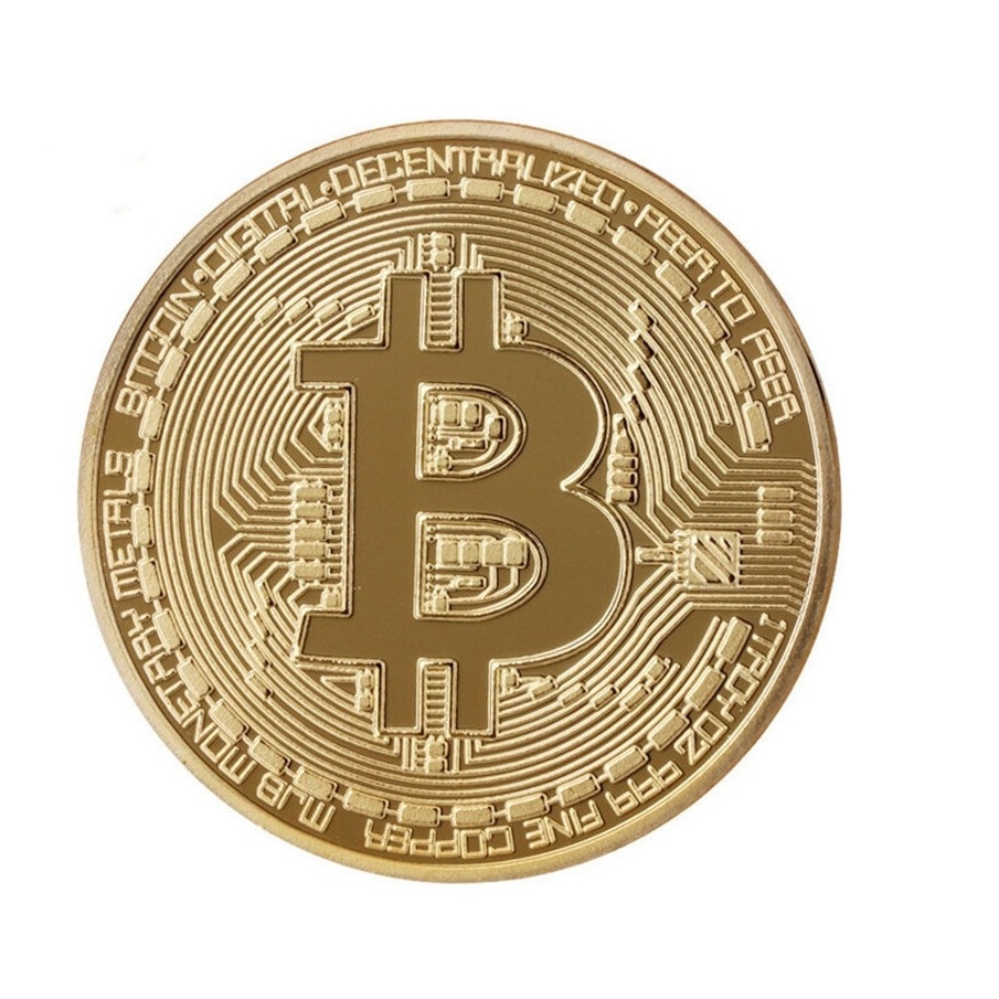 Moneda Suvenir Bitcoin, diametru 40 mm, model MJB 2018