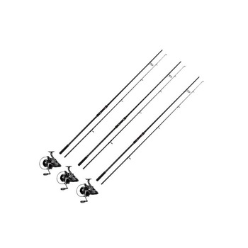 Set 3 Lansete crap, EAST SHARK, Adrena lungime 3.90 metri echipate cu 3 Mulinete CFR 10000 Set 3 Lansete crap, EAST SHARK, Adrena lungime 3.90 metri echipate cu 3 Mulinete CFR 10000
