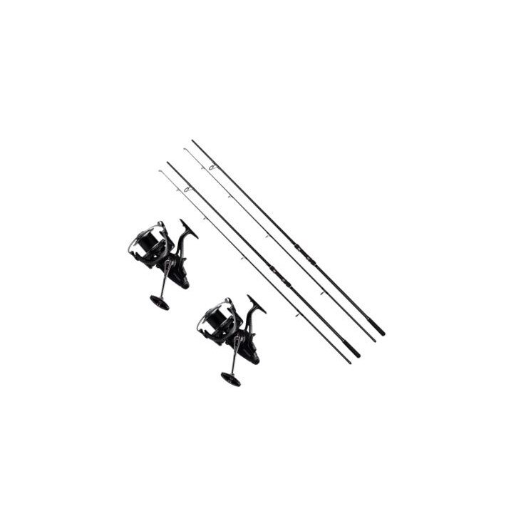 Set 2 Lansete crap, EAST SHARK, Adrena lungime 3.60 metri echipate cu 2 Mulinete CFR 10000