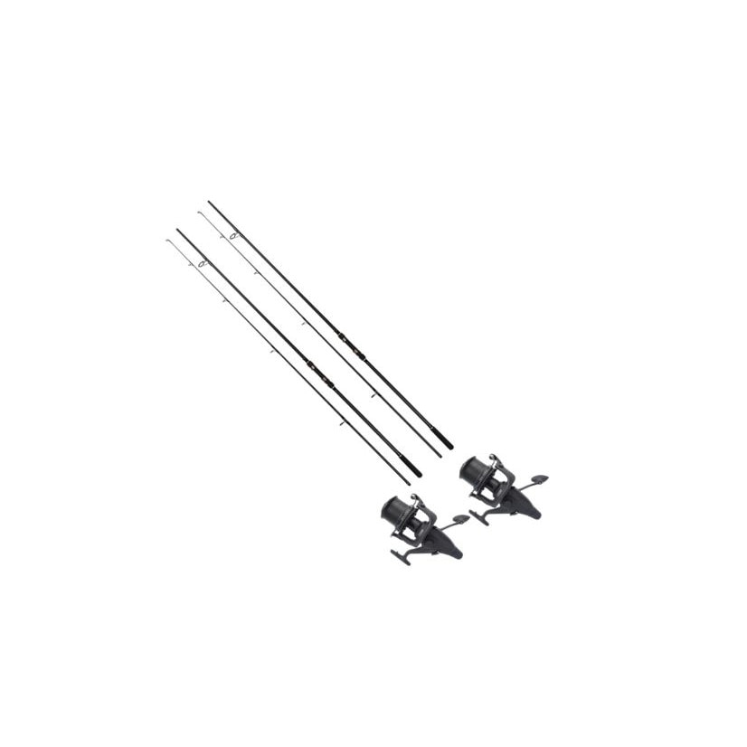 Set 2 Lansete crap Adrena lungime 3.90 metri echipate cu 2 Mulinete ID8000