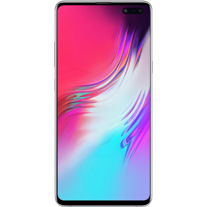 Telefon mobil, Samsung, Galaxy S10, 256GB, 8GB RAM, 5G, Crown Silver