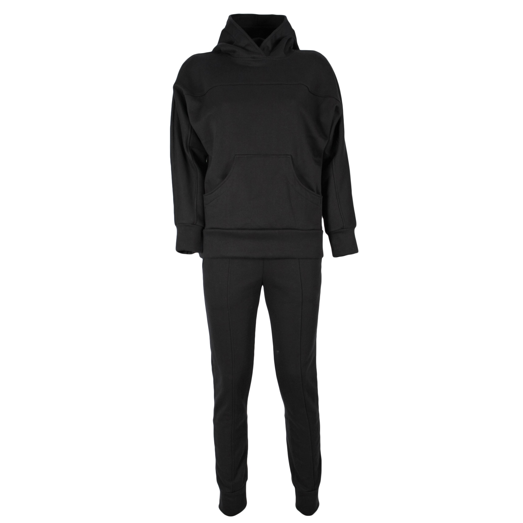 Trening dama monocromat cu gluga Lazo, Negru