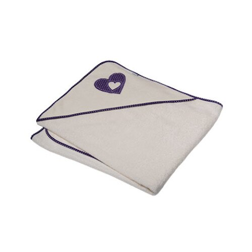 Prosop 100 x 100 cm cu gluga pentru bebelusi Ty i My PBG-HMV, Mov