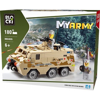 Joc constructie Blocki, Vehicul militar de lupta, 180 piese -MayDay Joc constructie Blocki, Vehicul militar de lupta, 180 piese -MayDay