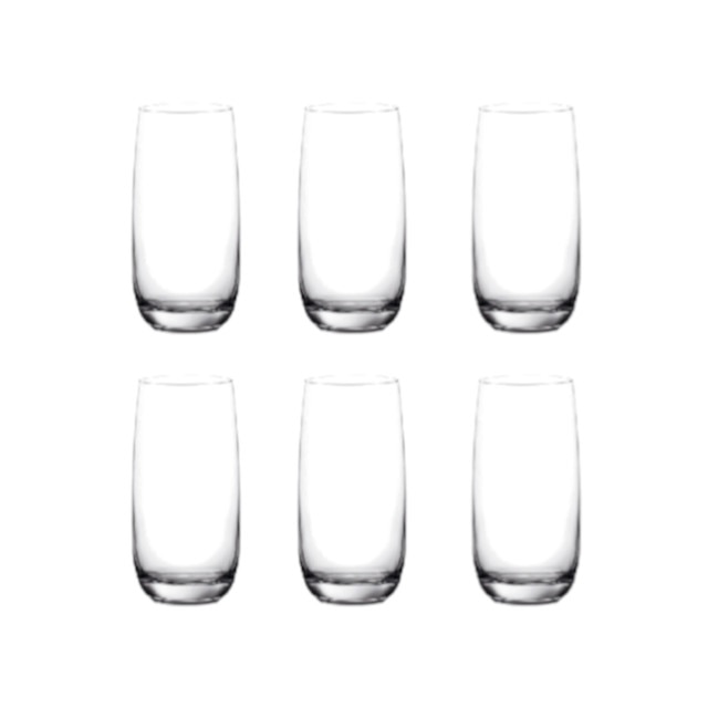 Set 6 pahare sticla inalt OCEAN 370ml Iris Long Drink