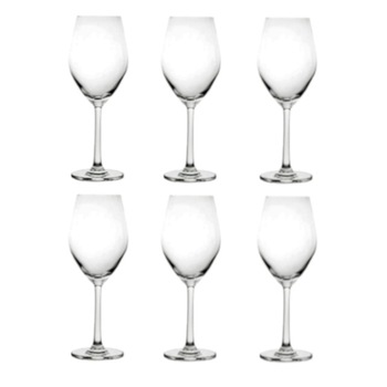 Set 6 pahare sticla OCEAN SANTE cu picior pentru vin alb 340ml Set 6 pahare sticla OCEAN SANTE cu picior pentru vin alb 340ml