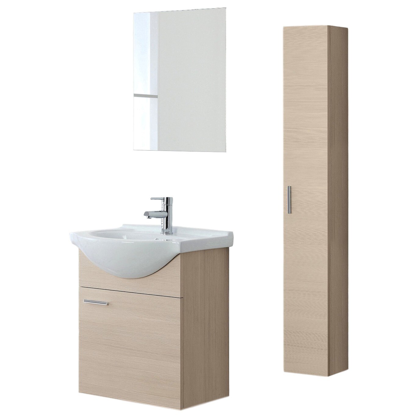 Mobilier de baie suspendat Stella 56cm melaminat 18mm Stejar deschis