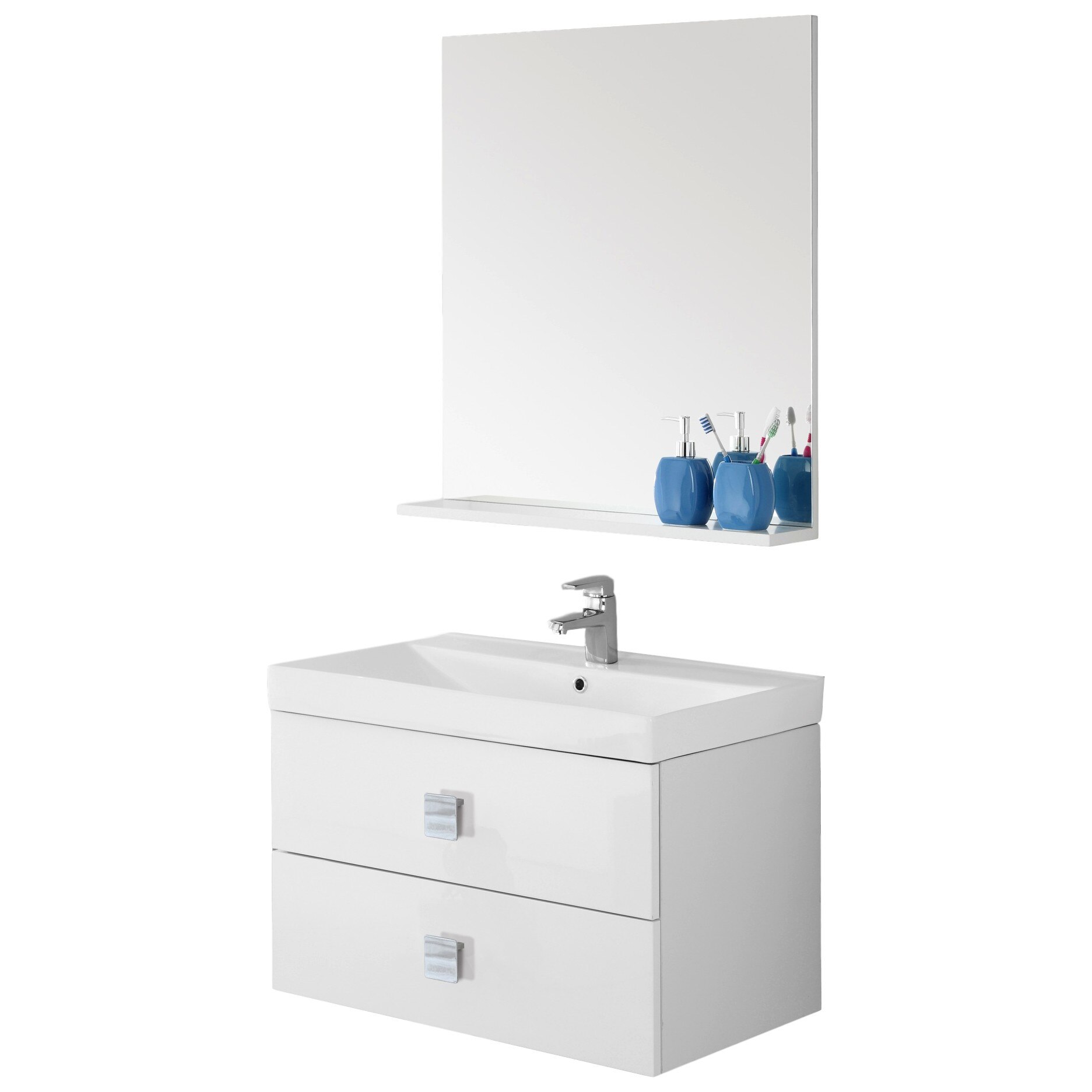 Mobilier Suspendat 75 cm Bravo melaminat 18mm alb