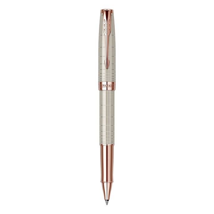 Roller Parker Sonnet Royal Chiselled Silver PGT, argintiu