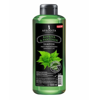 Sampon Cosmetica Afrodita cu extract de urzica si pantenol 1L Sampon Cosmetica Afrodita cu extract de urzica si pantenol 1L
