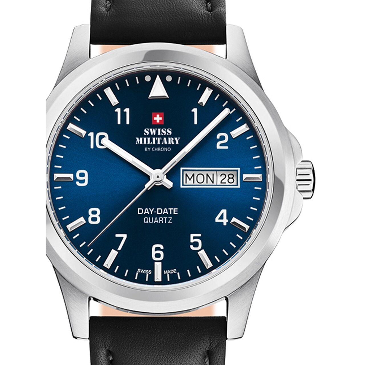 Ceas barbatesc Swiss Military SM34071.03, 40mm, 5ATM, Argintiu