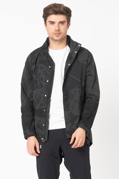 Under Armour, Jacheta elastica impermeabila cu gluga pliabila, Negru Under Armour, Jacheta elastica impermeabila cu gluga pliabila, Negru