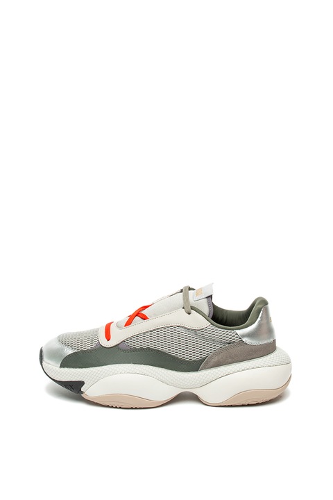 Puma, Pantofi sport unisex cu insertii de piele intoarsa Alteration