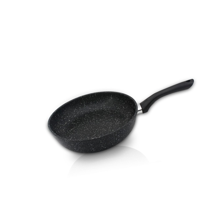 Дълбок тиган sapir sp 1319 vm26d, 26 см, мраморно покритие, индукция, черен