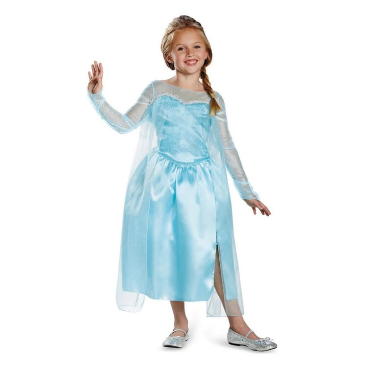 Costum Disney Printesa Elsa Frozen Clasic 130 cm (6-7 ani)