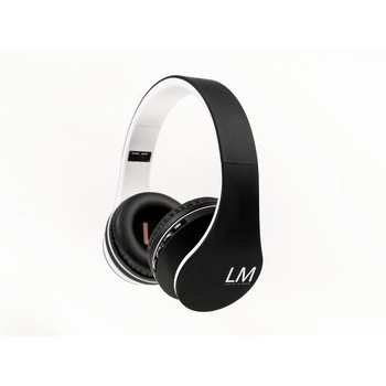 Casti Audio, Louise&Mann, Bluetooth 5.0, 15 Ore Autonomie (Negru) Casti Audio, Louise&Mann, Bluetooth 5.0, 15 Ore Autonomie (Negru)